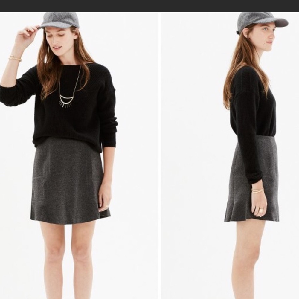 Madewell wool blend mini skirt
